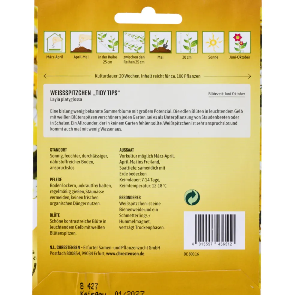 Saatgut Weißspitzchen Tidy Tips
