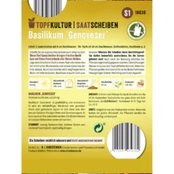 Saatscheiben Basilikum Genoveser 5 Scheiben