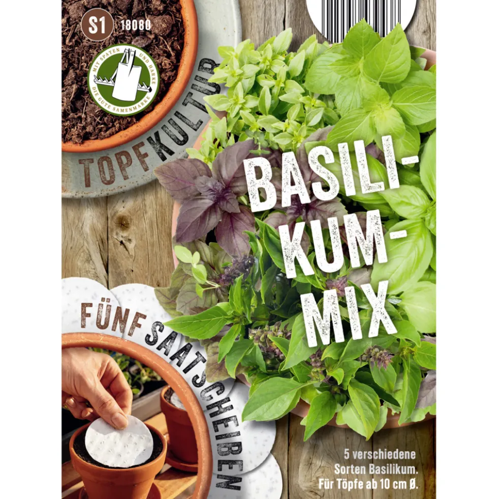 Saatscheiben Basilikum Mix 5 Scheiben