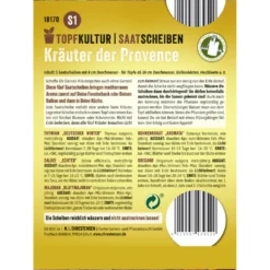 Saatscheiben Kräuter der Provence 5 Scheiben