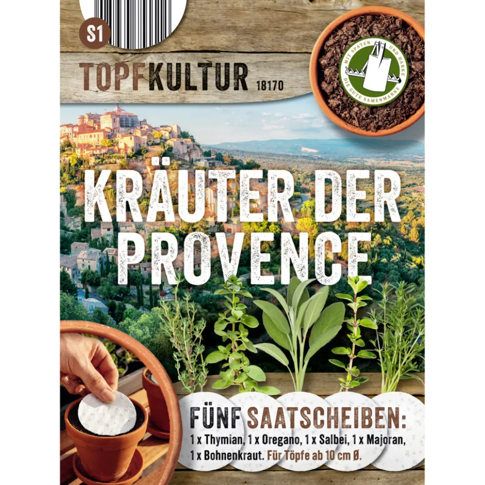 Saatscheiben Kräuter der Provence 5 Scheiben