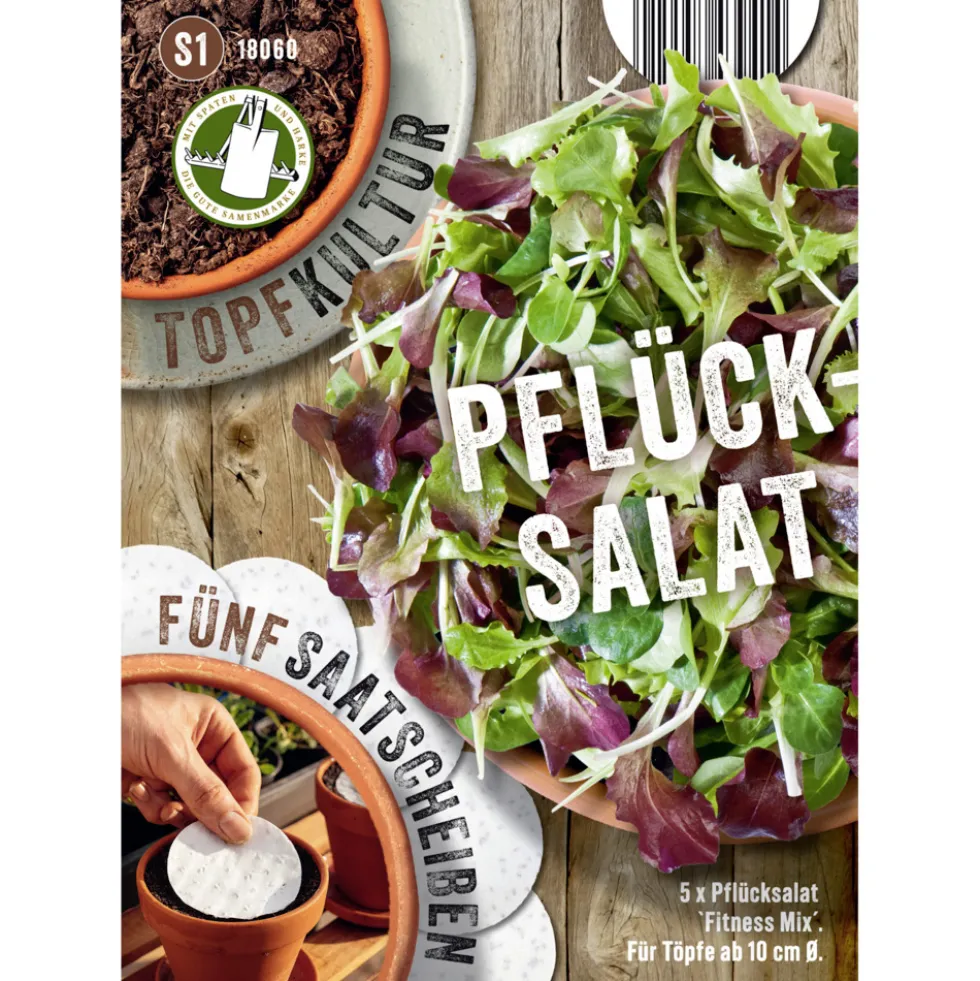 Saatscheiben Pflücksalat „Fitness-Mix“ 5 Scheiben