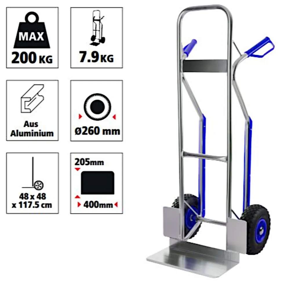 Sackkarre 200 kg Aluminium
