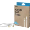 SAT-Anschlusskabel 100 dB, 1,5 m, weiß