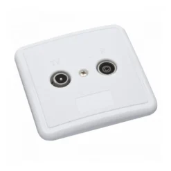 SAT Antennensteckdose digital Radio/TV/DVB-T weiß Unterputz Antennendose