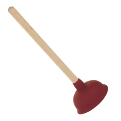 Saugglocke Ø 14 cm aus Gummi mit Holzstiel