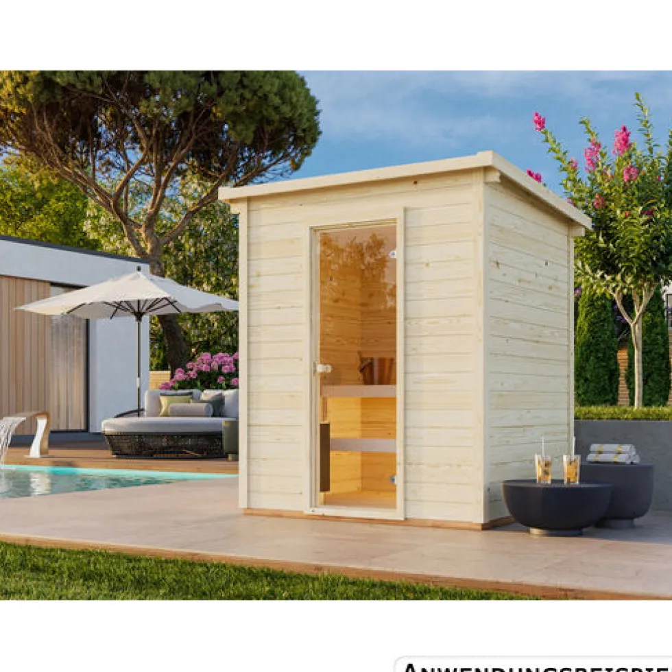 Sauna "Cubic" 2,6 m² inkl. Ofen 6 kW