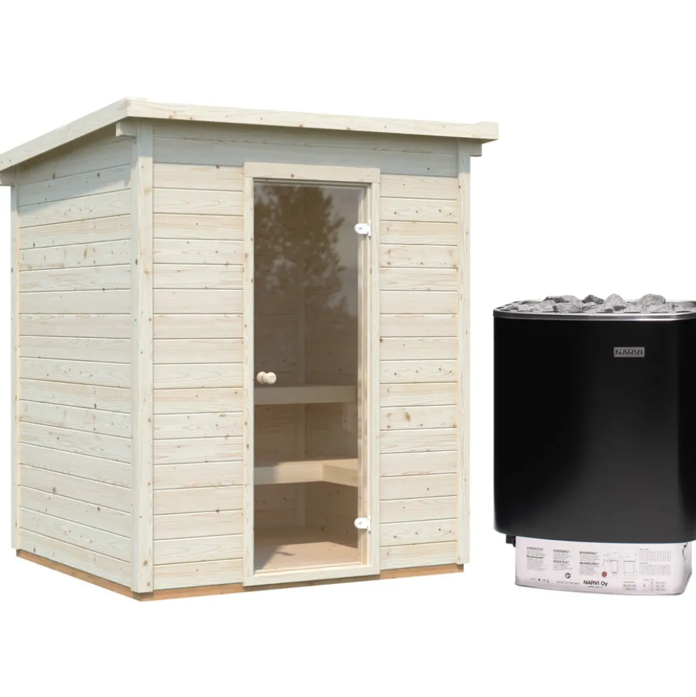 Sauna "Cubic" 2,6 m² inkl. Ofen 6 kW