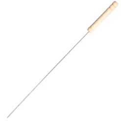 Schaschlikspieße 4 Stück 38,5 cm aus Edelstahl mit Holzgriff