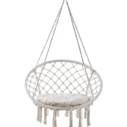 Schaukel-Hängesessel mit Sitzkissen und Befestigungsmaterial