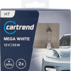 Scheinwerferlampe H7 Mega White 12V 55W, 2 Stück
