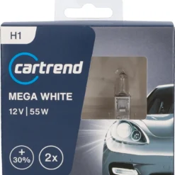 Scheinwerferlampe H1 Mega White 12V 55W, 2 Stück