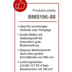 Scheppach Balkenmäher BMS196-88