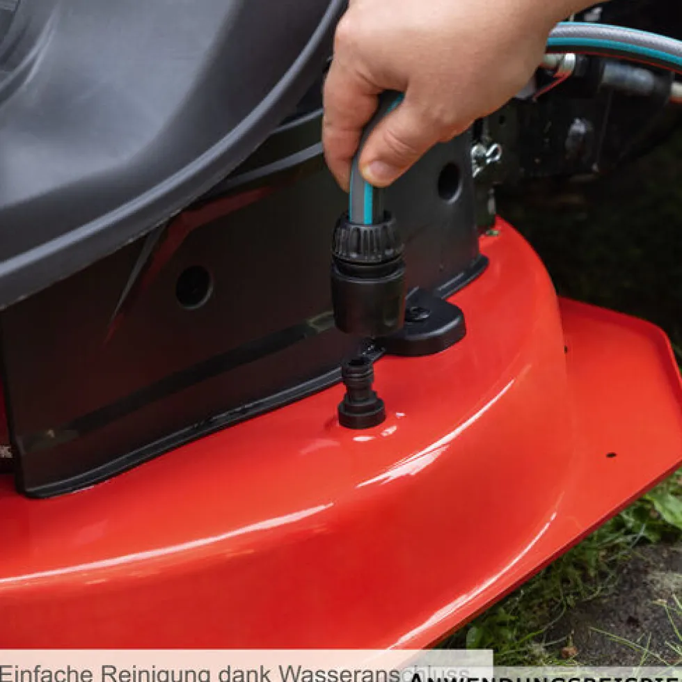 Scheppach Benzin-Aufsitzrasenmäher MR200-61 LT und Akku-Rasentrimmer im Set