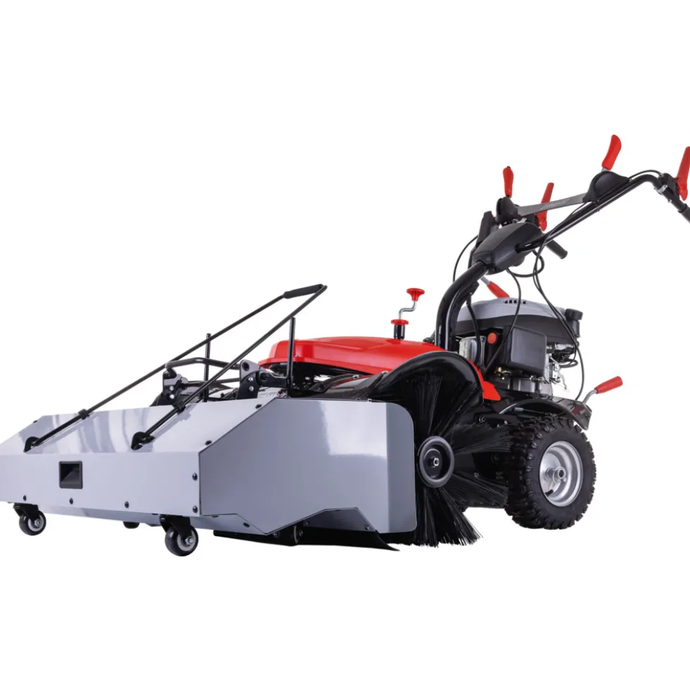 Scheppach Benzin-Kehrmaschine SC2200PE mit Sammelbehälter und Schneeschild