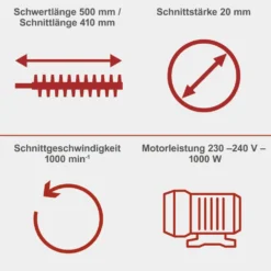Scheppach Elektro Teleskop-Heckenschere ETHT1000