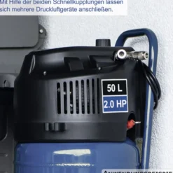 Scheppach Kompressor HC51V (senkrecht), 50 Liter, 10 bar
