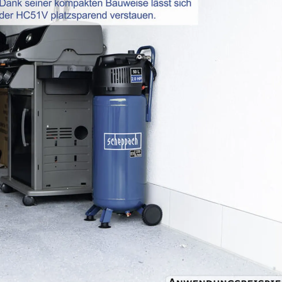 Scheppach Kompressor HC51V (senkrecht), 50 Liter, 10 bar