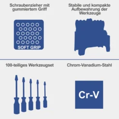 scheppach Schraubendreher-Set 100-teilig VDE