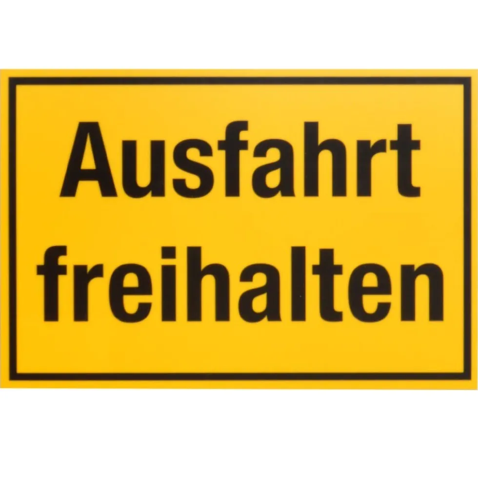 Schild Ausfahrt freihalten 300 x 200 mm