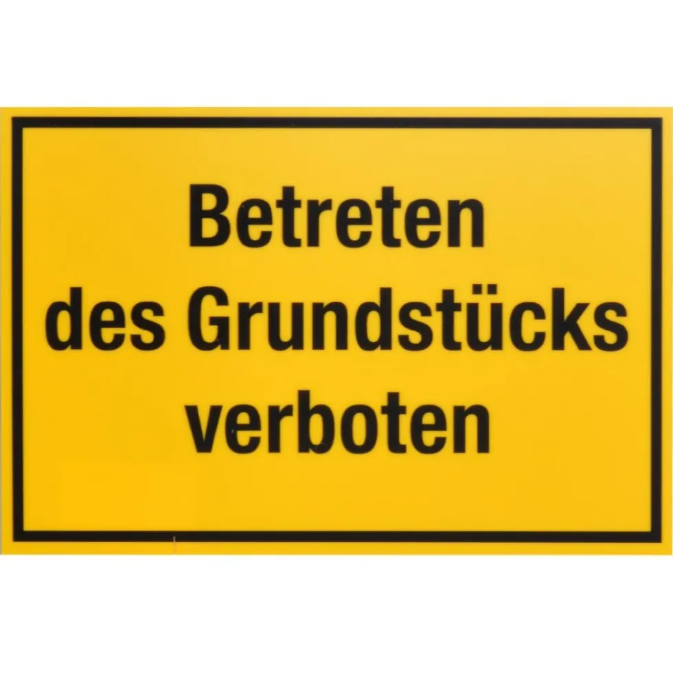Schild Betreten des Grundstücks verboten 300 x 200 mm