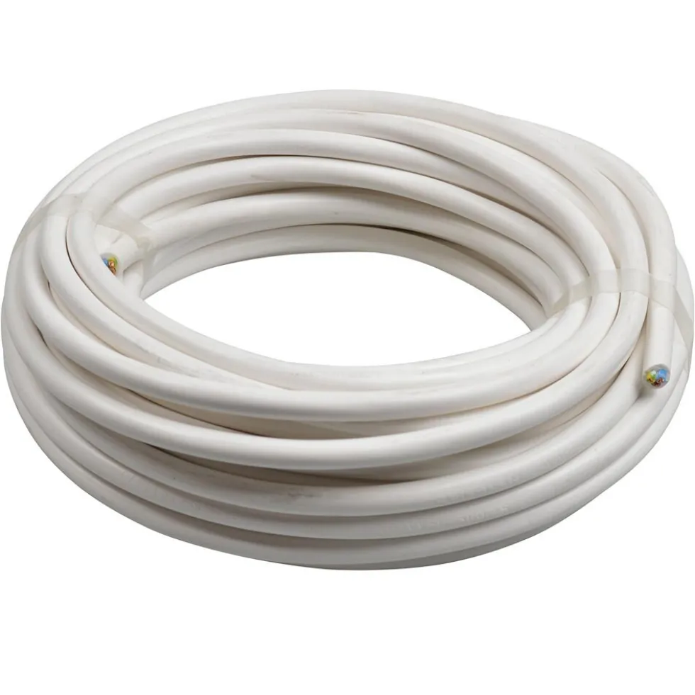 Schlauchleitung H03VV-F 3G 3 x 0,75 mm² 10 m PVC rund weiß