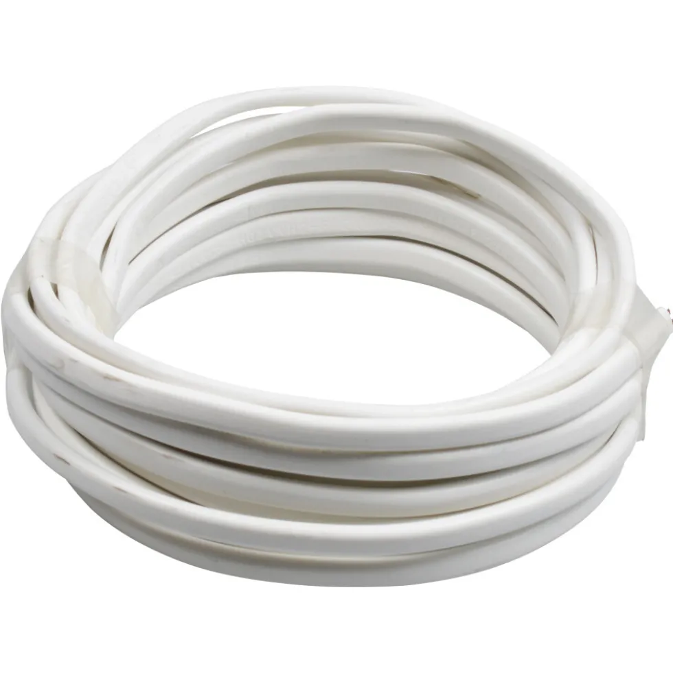 Schlauchleitung H03VVH2-F 2 x 0,75mm² 5 m PVC flach in Weiß