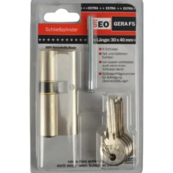 Schließzylinder GERA 5600 30-40 mm mit 6 Schlüsseln