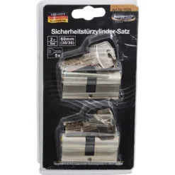 Schließzylinder Profilzylinder Satz 60 mm 30/30 2-teilig mit je 5 Schlüsseln