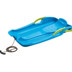 Schlitten HORNET blau mit Bremse und Ziehseil