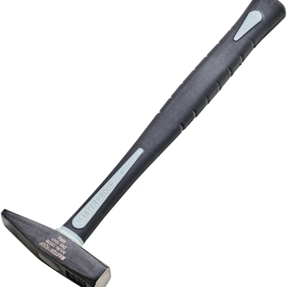 Schlosserhammer mit 300 g Hammerkopf und stabilem Fiberglasstiel