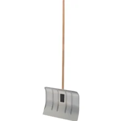 Schneeschieber 50 cm aus Aluminium mit Holzstiel