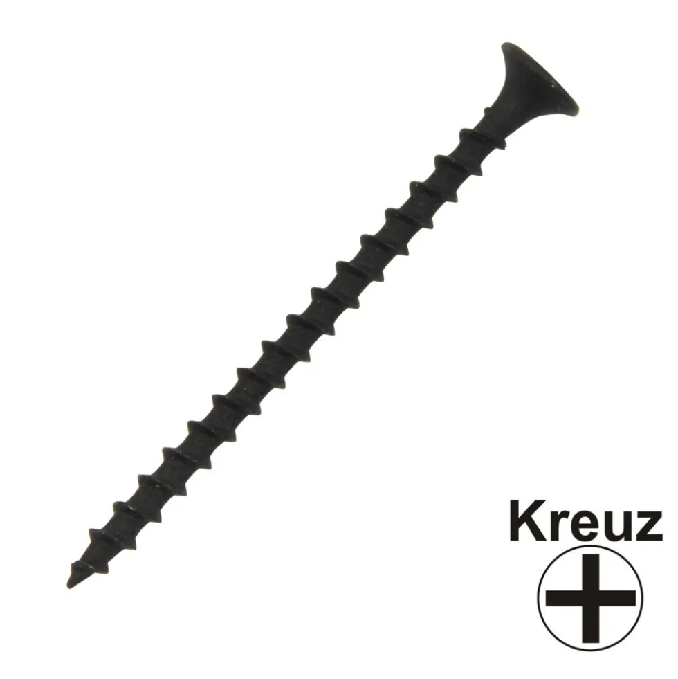 Schnellbauschraube fein 3,9x35 Vollgewinde Trompetenkopf-H Kreuzschlitz Gipsplattenschraube