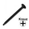 Schnellbauschraube 3,5 x 25 mm Bohrspitze phosphatiert Trompetenkopf Gipsplattenschraube
