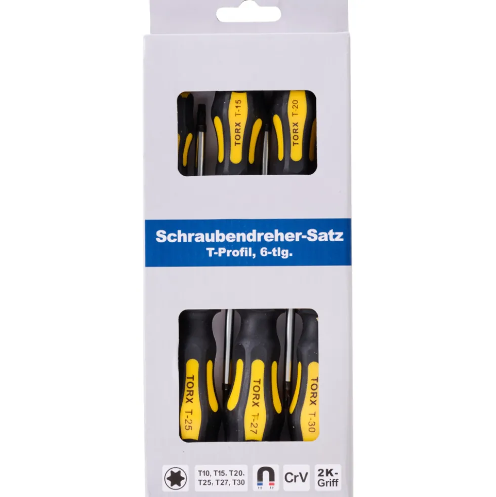 Schraubendreher-Satz T-Profil, 6-teilig, CrV-Stahl