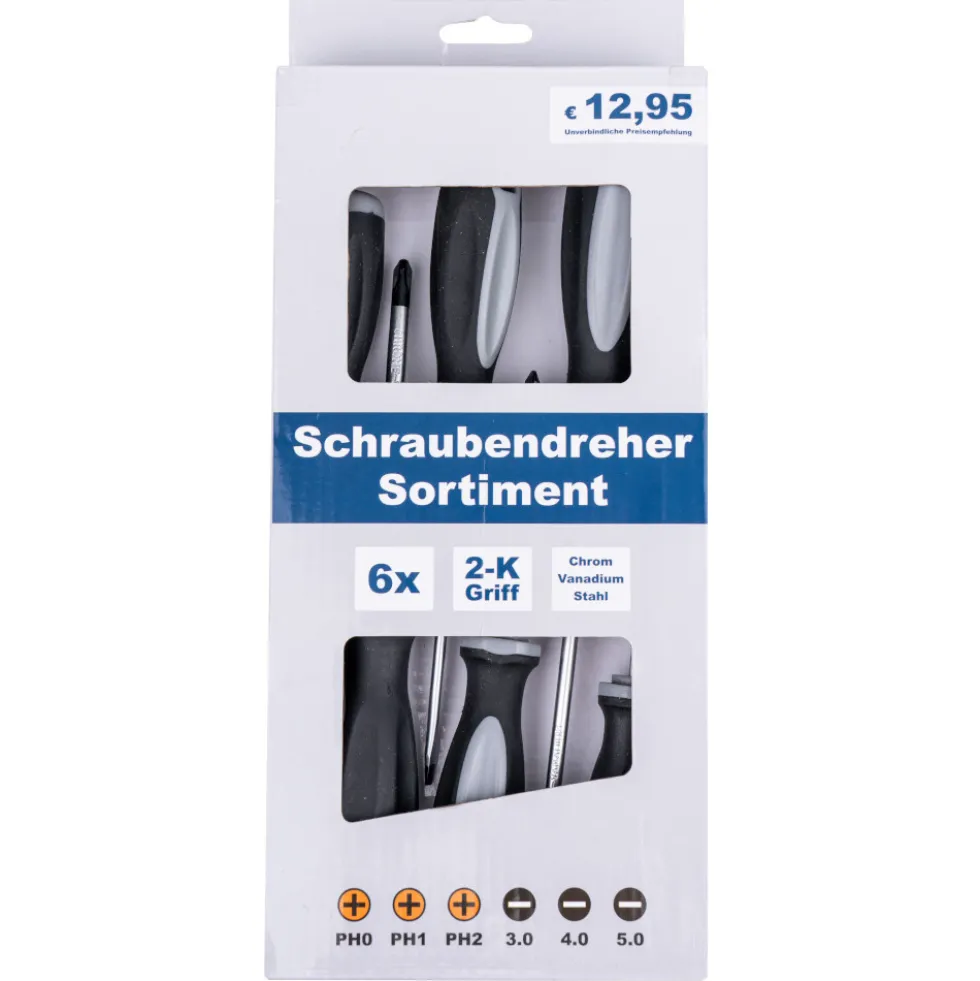 Schraubendreher Set 6-teilig aus CRV-Stahl