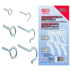 Schraubhaken-Sortiment, 151-tlg.