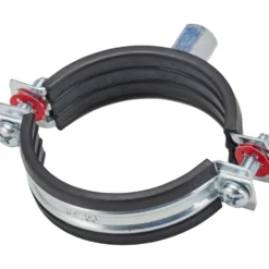 Schraubrohrschelle 2'' verzinkt 57-61 mm mit Schallschutzeinlage