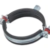 Schraubrohrschelle 2 1/2'' verzinkt 74-80 mm mit Schallschutzeinlage