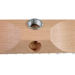 Schrubber 23 cm in Weiß aus Holz