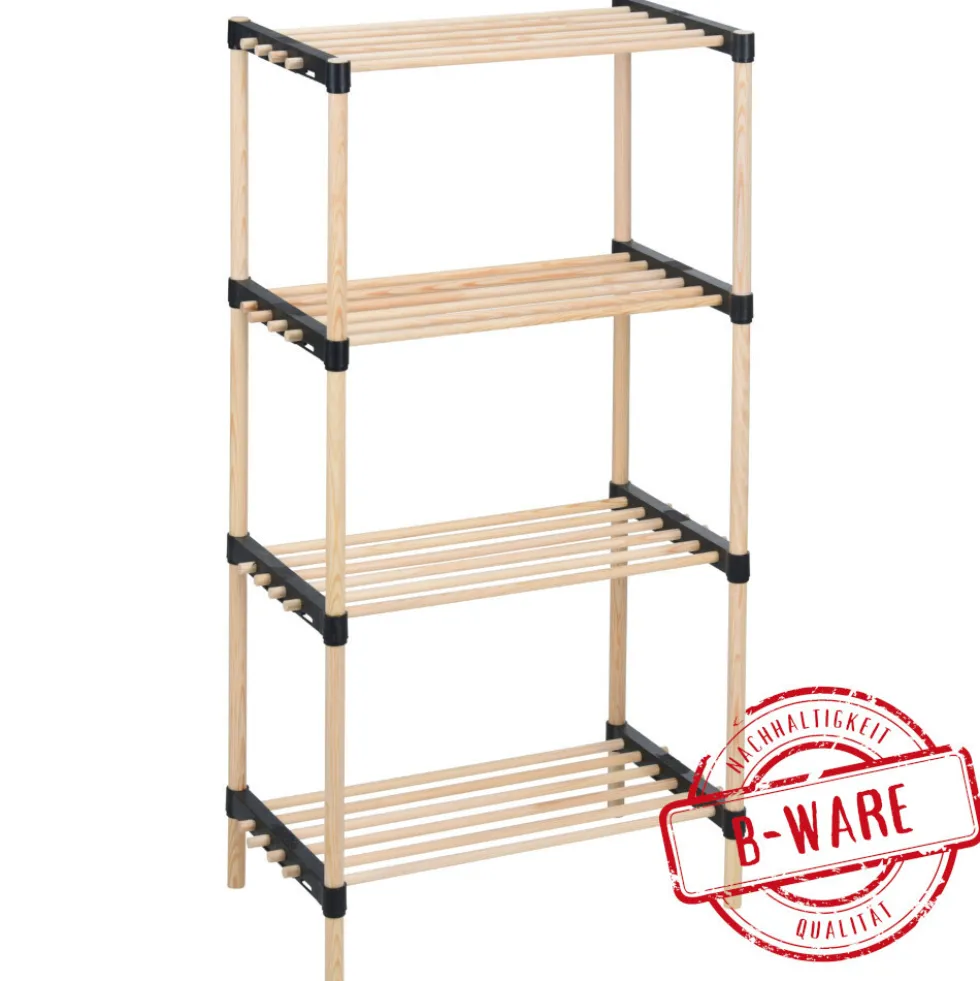 Schuhregal aus Holz für bis zu 8 Paar Schuhe - B-Ware