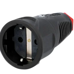 Schutzkontakt-Kupplung Vollgummi IP20 schwarz