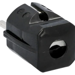 Schutzkontakt Stecker Kunststoff, IP20, schwarz