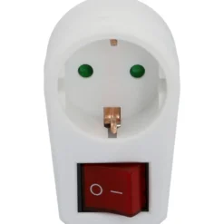 Schutzkontakt Zwischenstecker mit Schalter