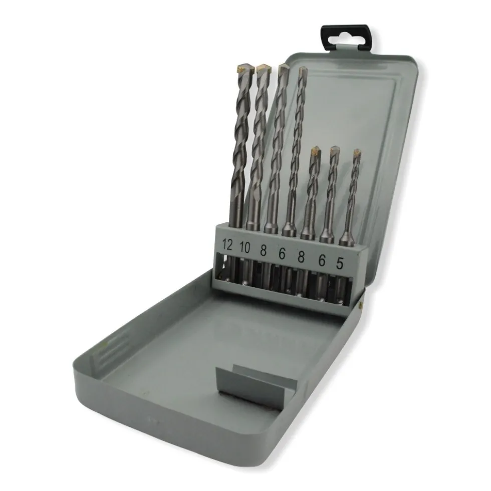 SDS Plus Hammerbohrersatz 7tlg. 5-12mm Steinbohrer Set Bohrer Bohrersatz