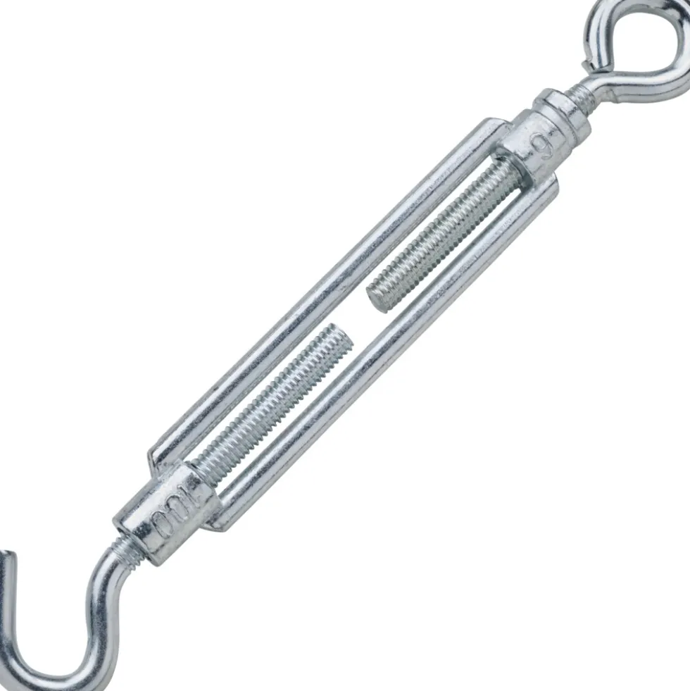 Seilspanner 6 x 100 mm, mit Haken und Öse, Edelstahl