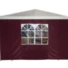 Seitenteil mit Fenster für Pavillon 3 x 3 m, Bordeaux