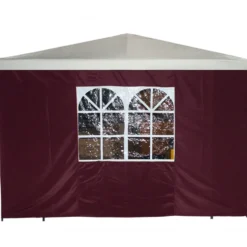 Seitenteil mit Fenster für Pavillon 3 x 3 m, Bordeaux