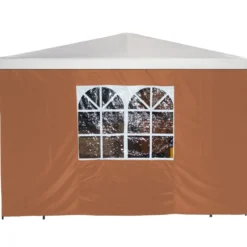 Seitenteil mit Fenster für Pavillon 3 x 3 m, Terracotta