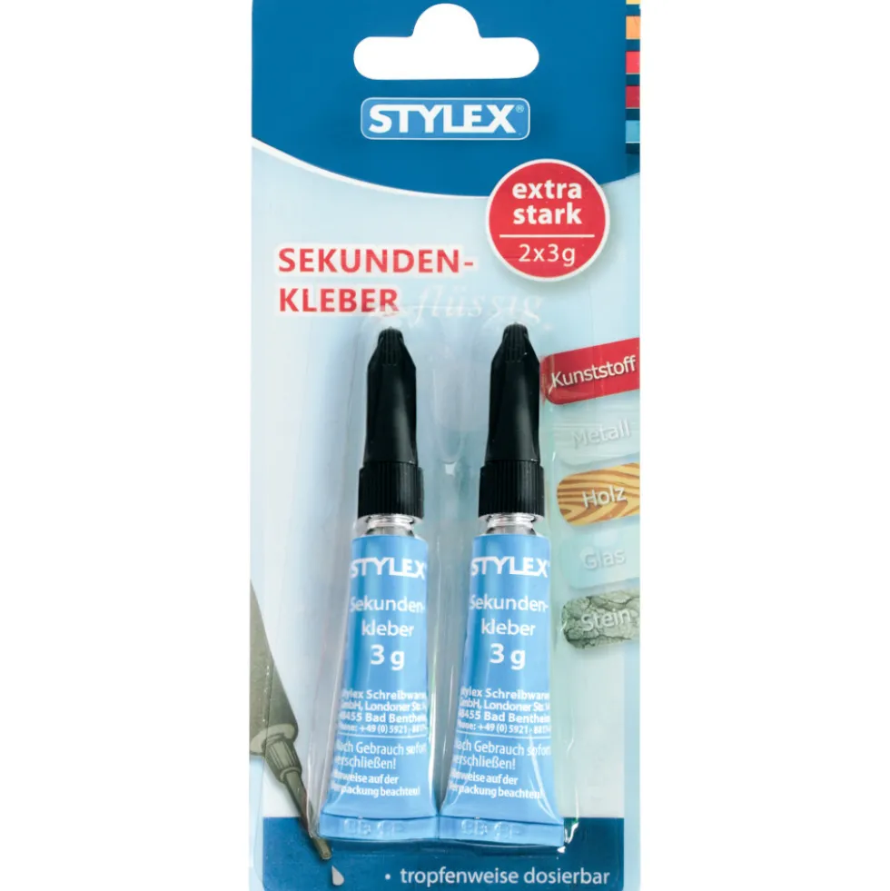 Sekundenkleber 2 x 3 g Tuben extra stark
